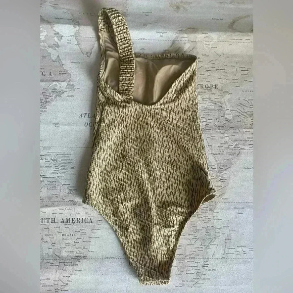 Aerie Cheeky One Piece One Strap Textured Swimsuit Size XXS - Picture 4 of 9